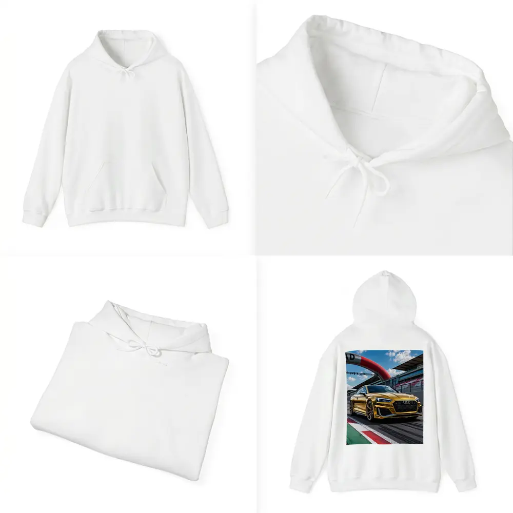 Audi RS5 Gold on Race Track – Hoodies