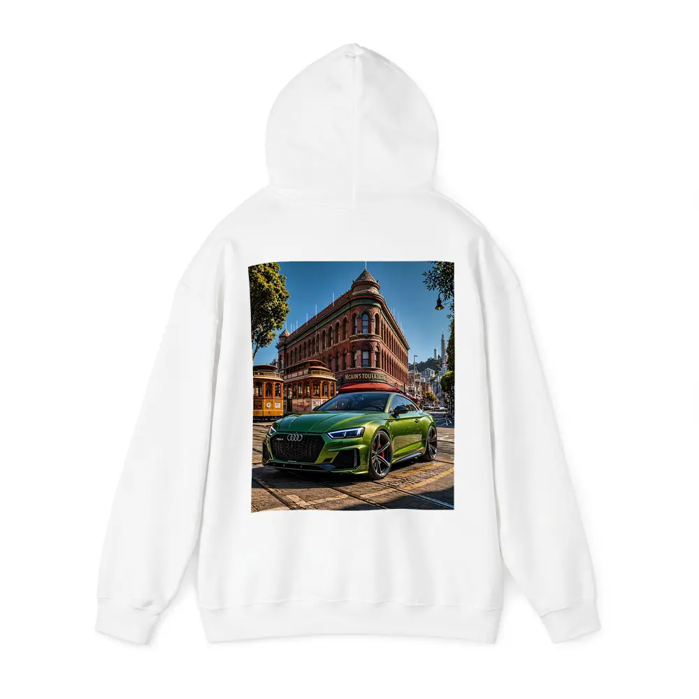 Audi RS5 Green San Francisco Street Scene – Hoodies
