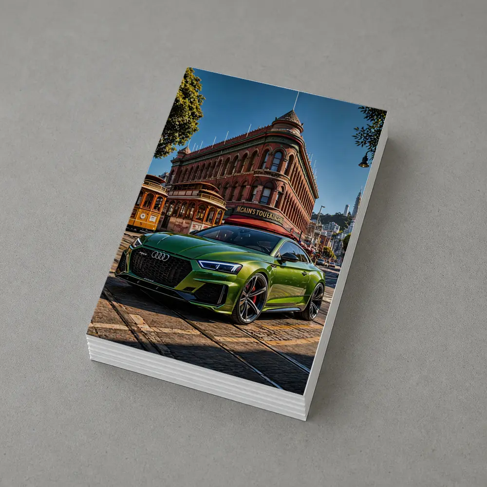 Audi RS5 Green San Francisco Street Scene – Postcards