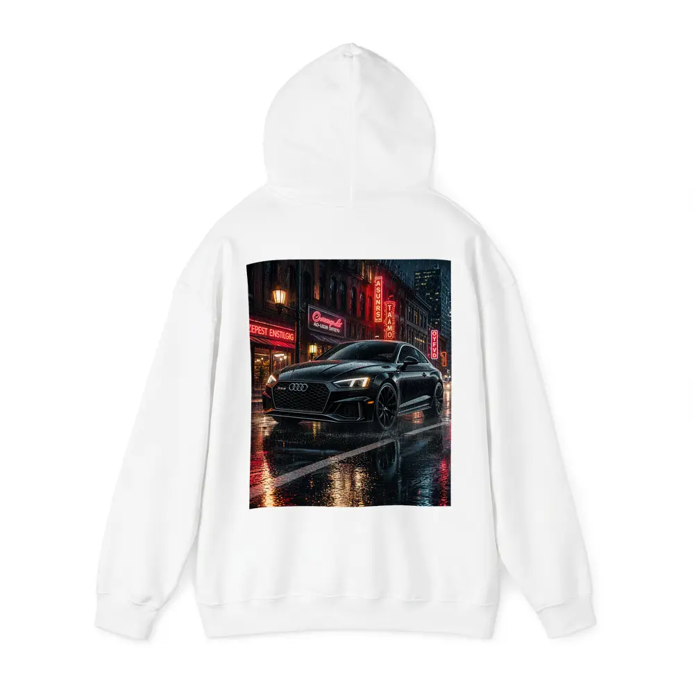 Audi RS5 Black Rainy Neon City Night – Hoodies