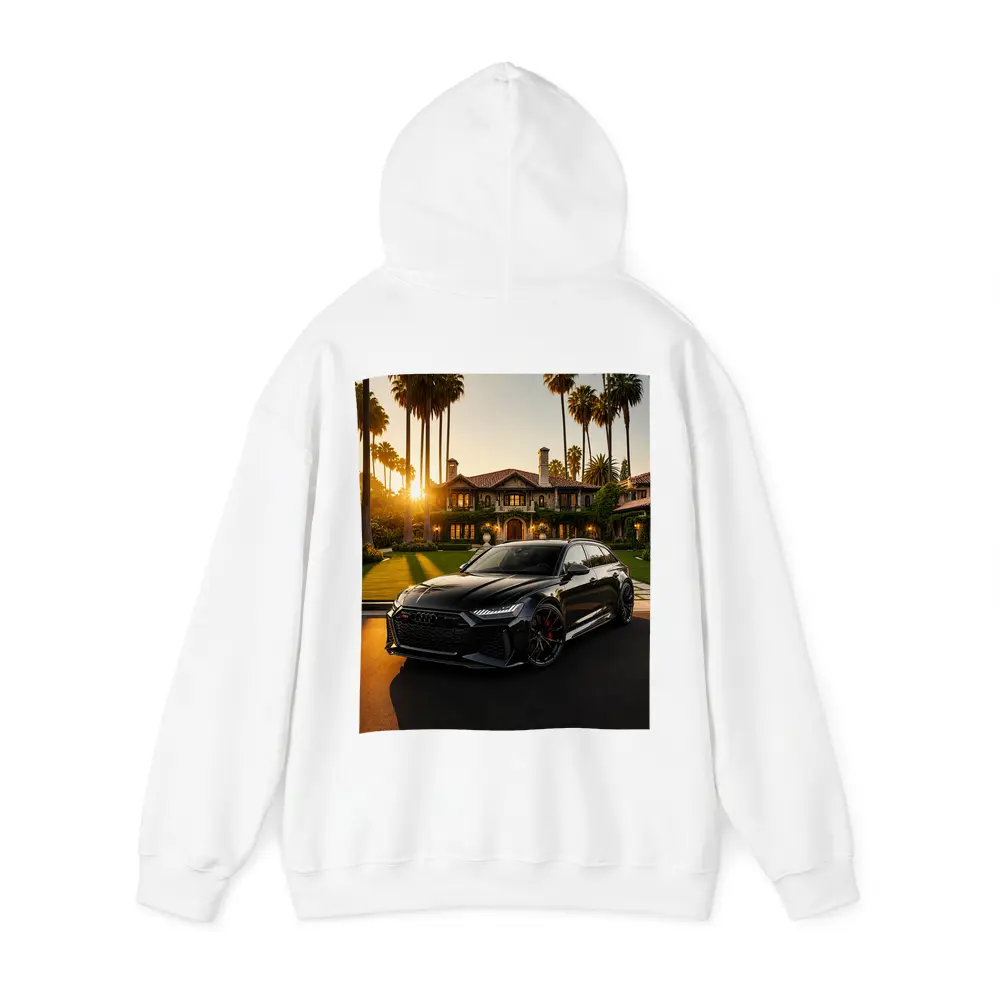 Audi RS6 Black Wagon Mansion Sunset – Hoodies