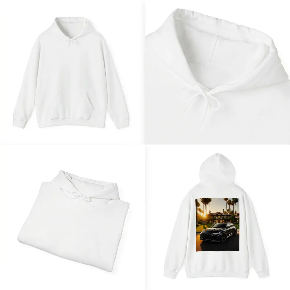 Audi RS6 Black Wagon Mansion Sunset – Hoodies