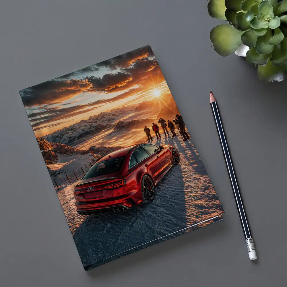 Audi RS6 Red Mountain Sunset Snow – Notebooks