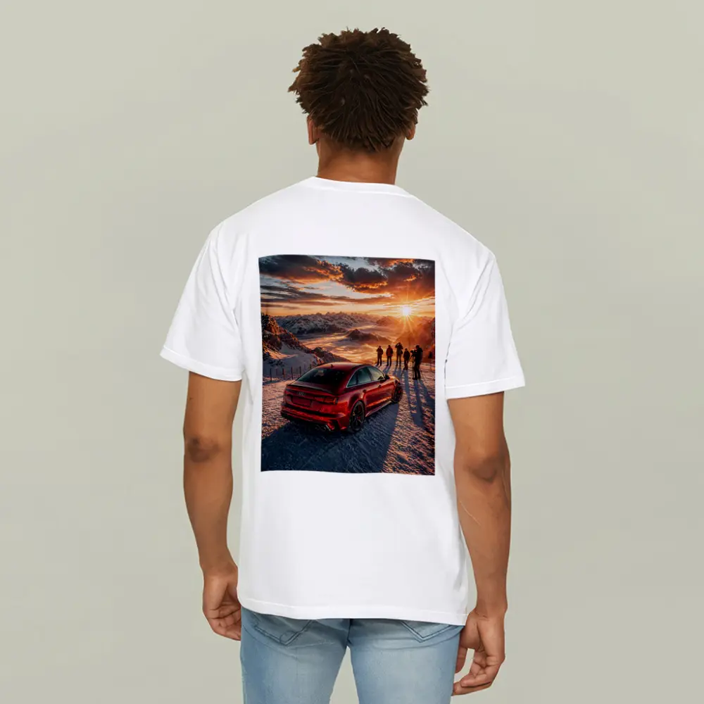 Audi RS6 Red Mountain Sunset Snow – T-Shirts