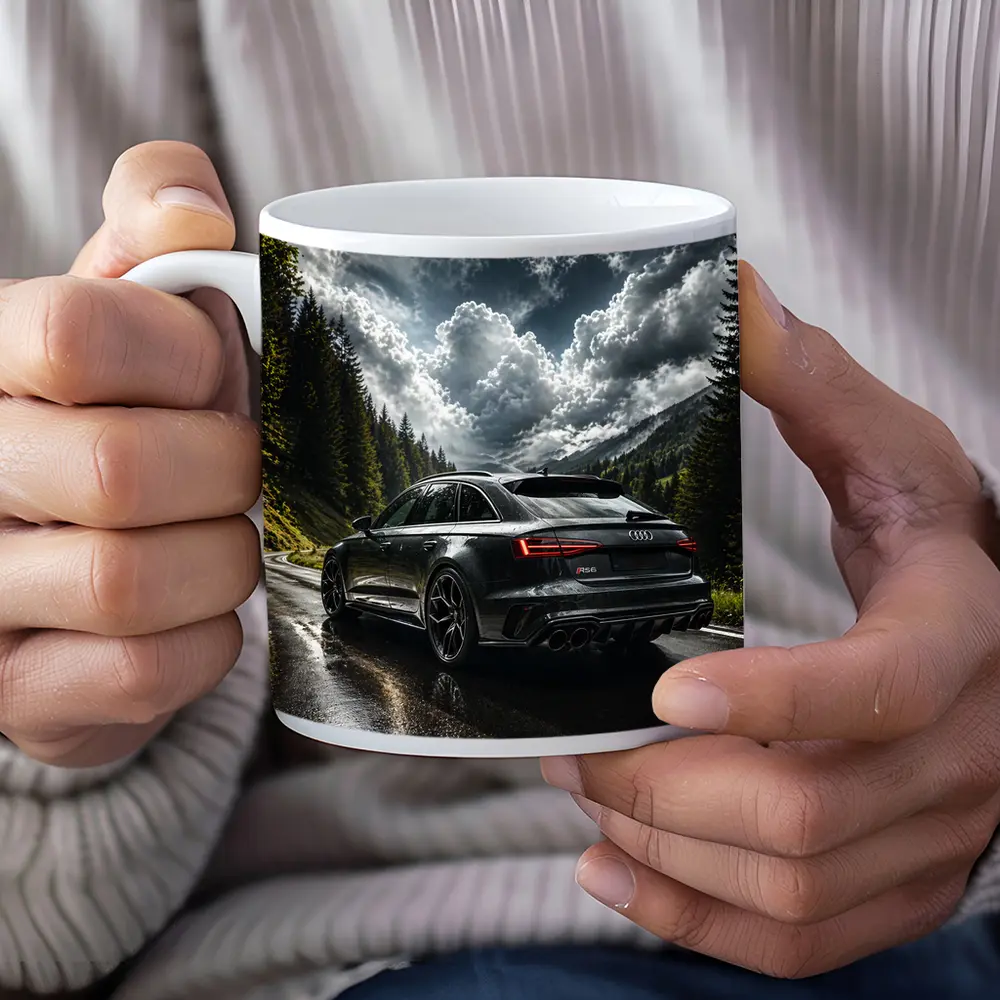 Audi RS6 Wet Mountain Road Dark Skies – Mugs