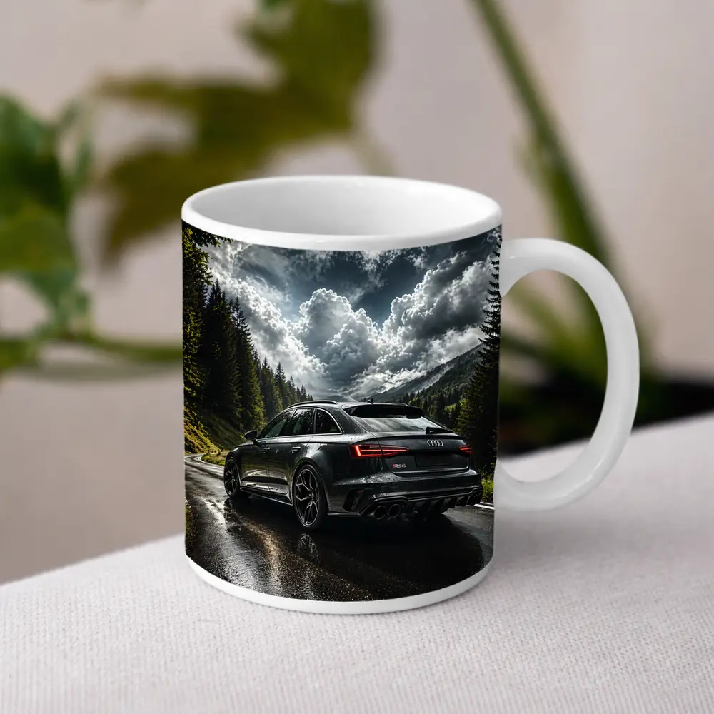 Audi RS6 Wet Mountain Road Dark Skies – Mugs