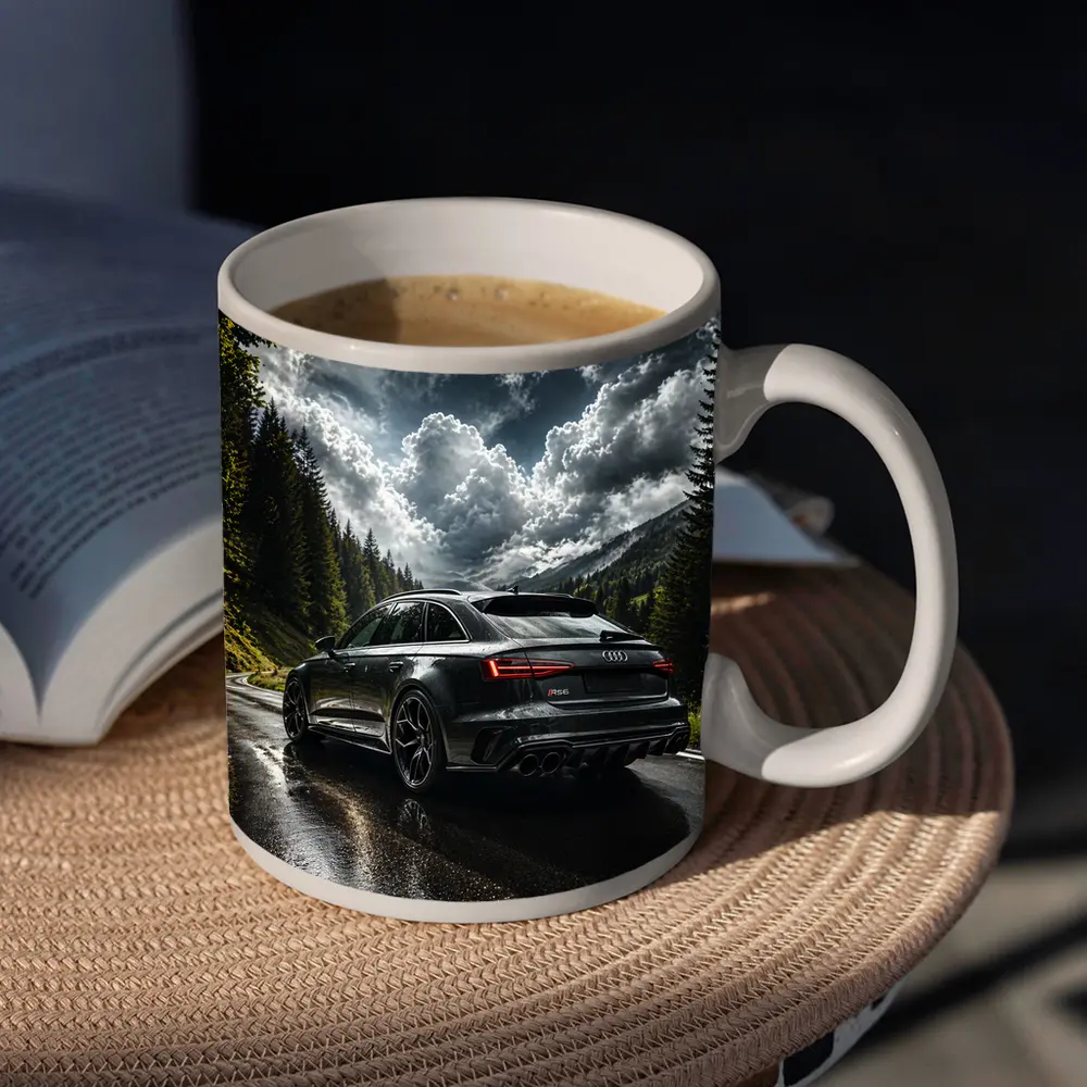 Audi RS6 Wet Mountain Road Dark Skies – Mugs