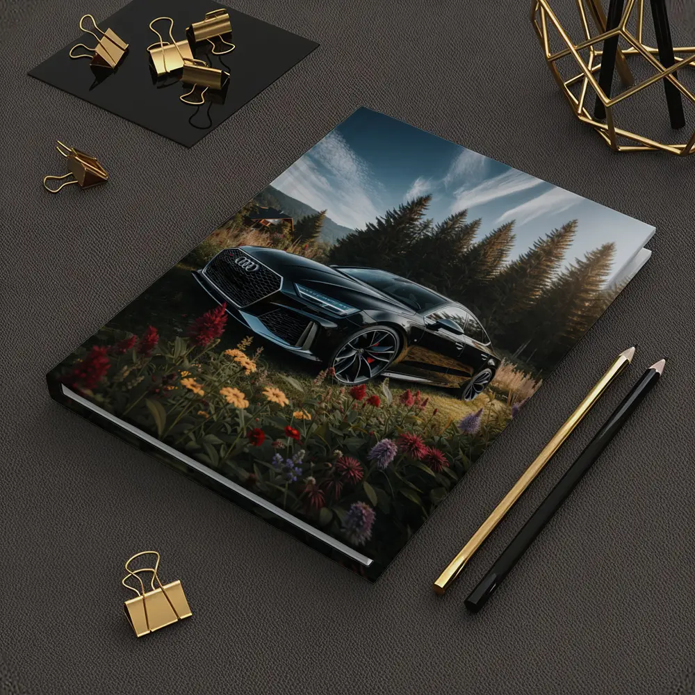 Audi RS7 Black Sedan Forest Meadow Setting – Notebooks