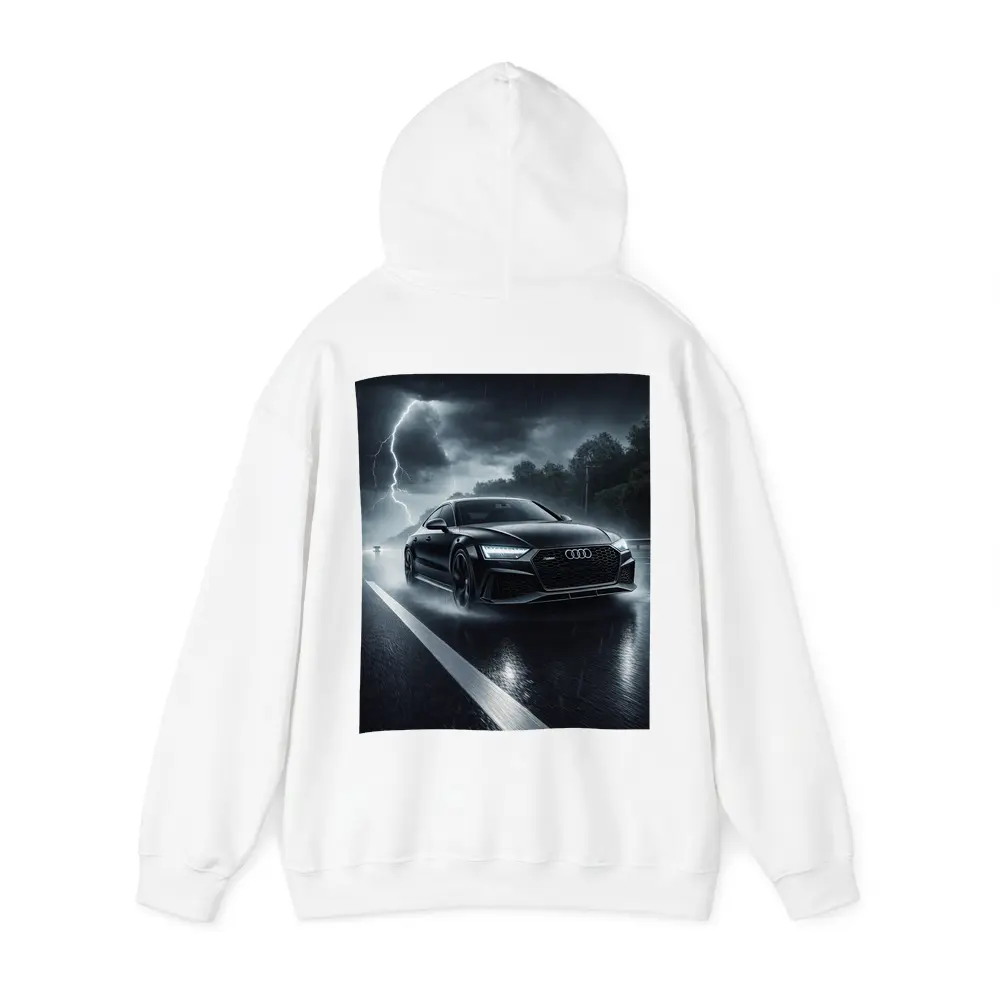 Audi RS7 Racing Through Stormy Night – Hoodies
