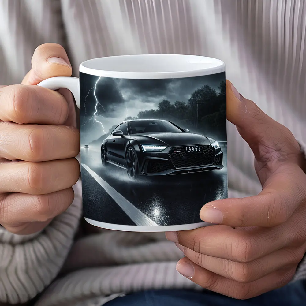 Audi RS7 Racing Through Stormy Night – Mugs