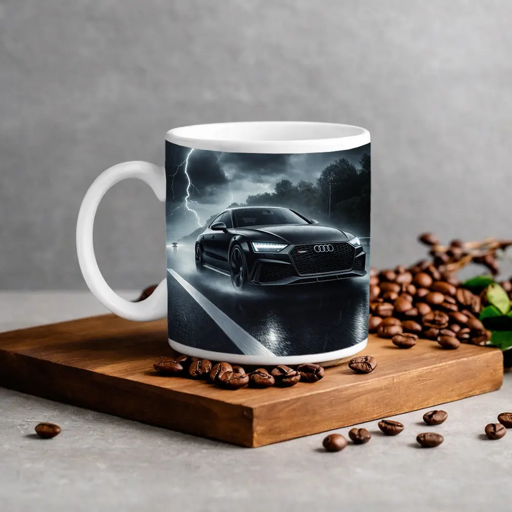 Audi RS7 Racing Through Stormy Night – Mugs