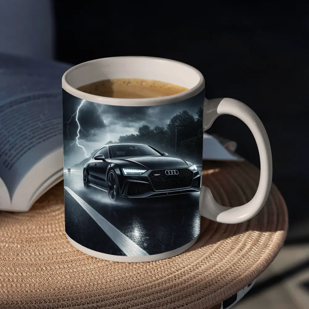 Audi RS7 Racing Through Stormy Night – Mugs