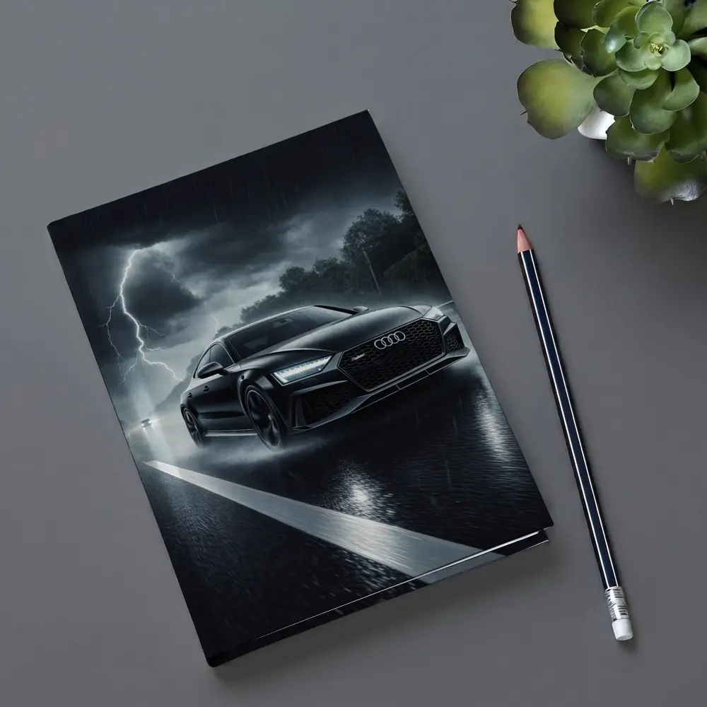 Audi RS7 Racing Through Stormy Night – Notebooks