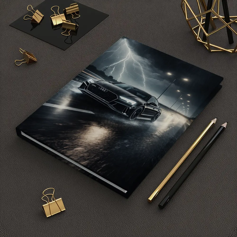 Audi RS7 Black Racing Through Stormy Night – Notebooks