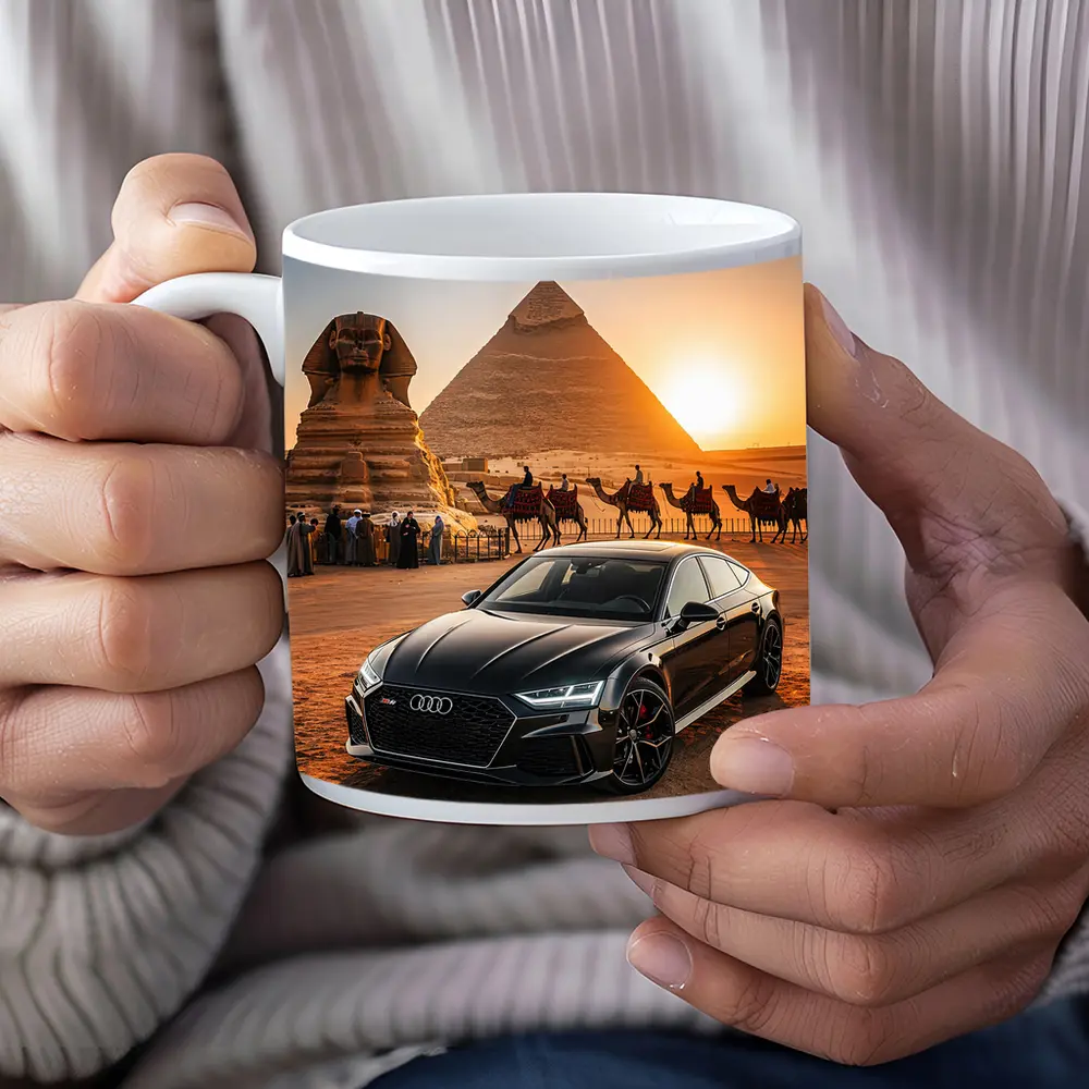 Audi RS7 Giza Pyramids Sphinx Sunset – Mugs