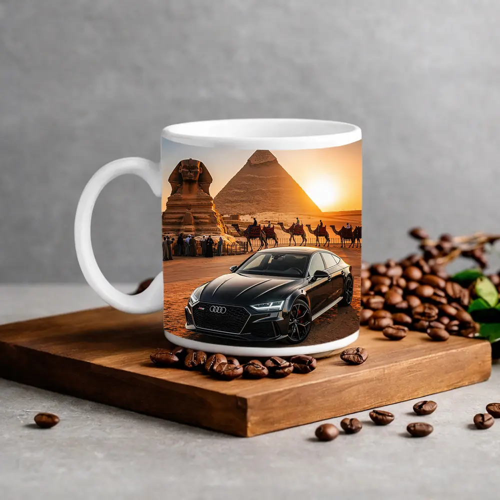 Audi RS7 Giza Pyramids Sphinx Sunset – Mugs