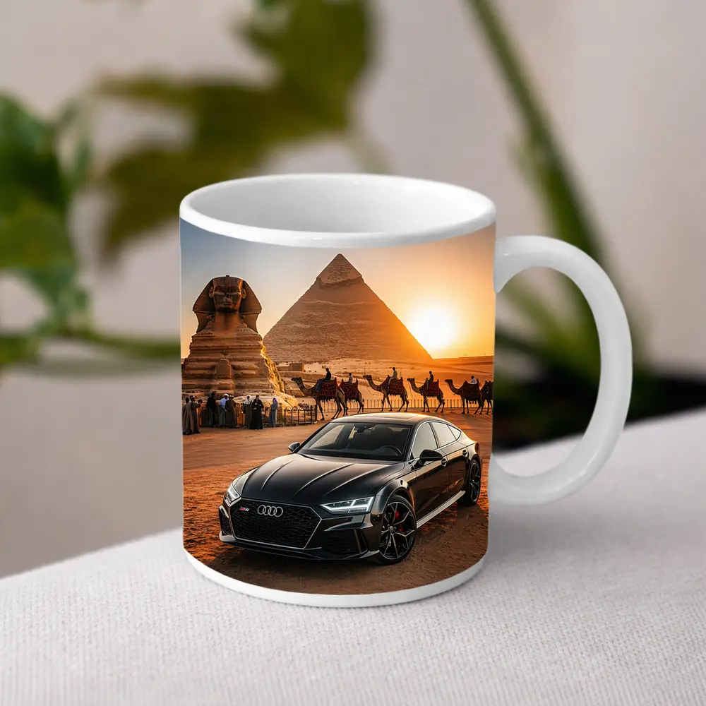 Audi RS7 Giza Pyramids Sphinx Sunset – Mugs