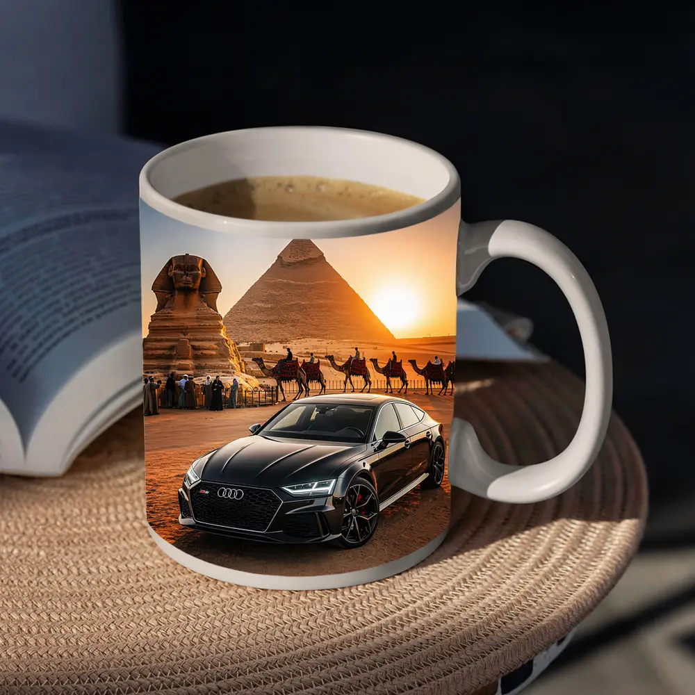 Audi RS7 Giza Pyramids Sphinx Sunset – Mugs