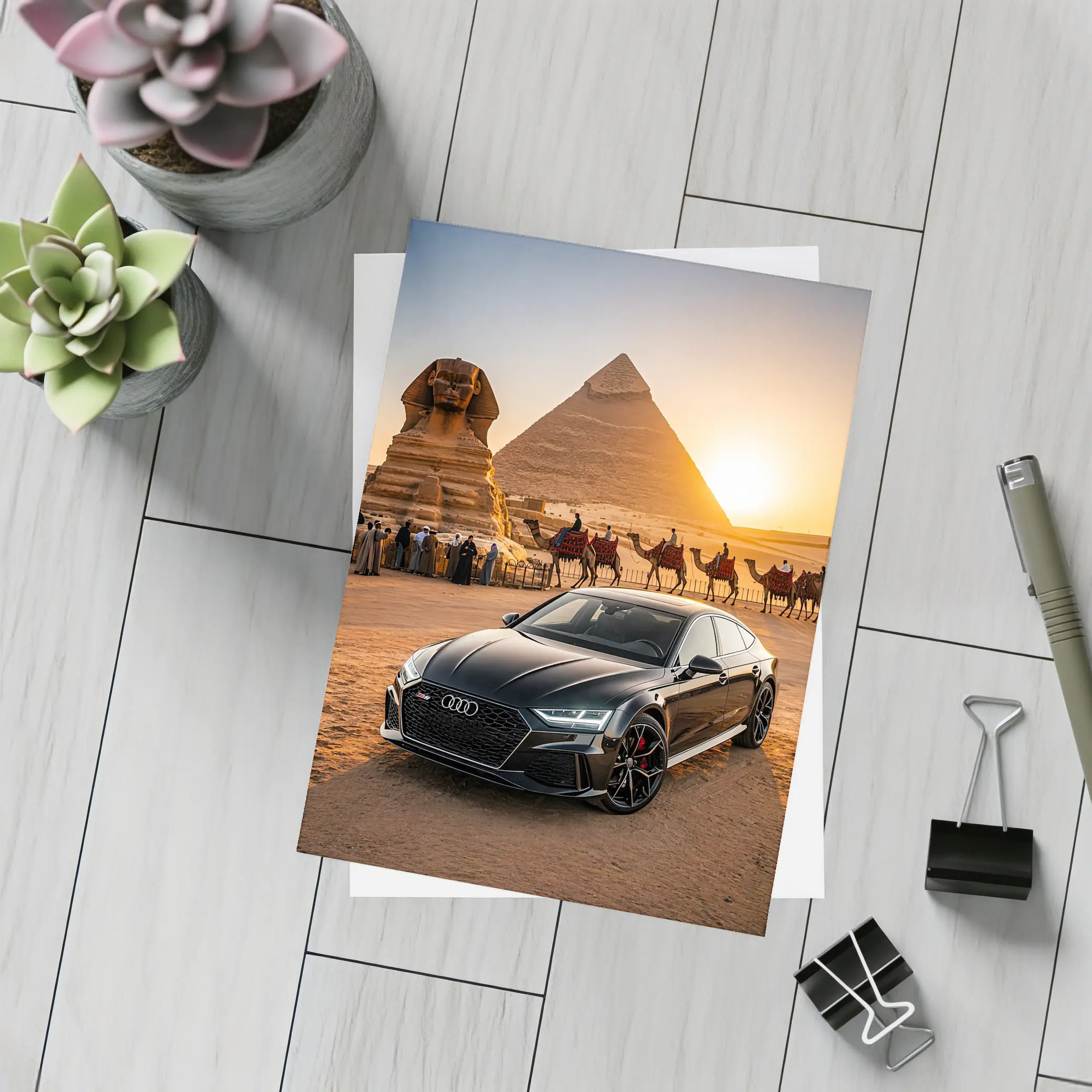 Audi RS7 Giza Pyramids Sphinx Sunset – Postcards