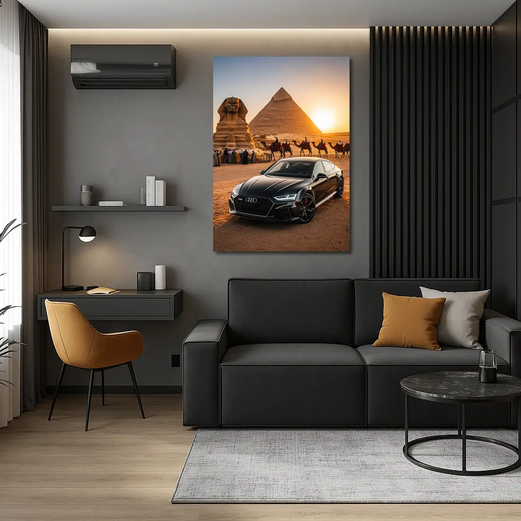 Audi RS7 Giza Pyramids Sphinx Sunset – Wall Art