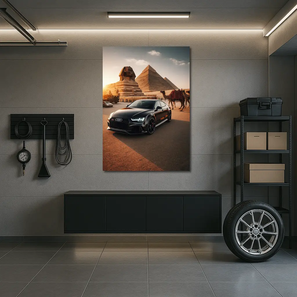 Audi RS7 Black Egypt Pyramids Sphinx – Wall Art