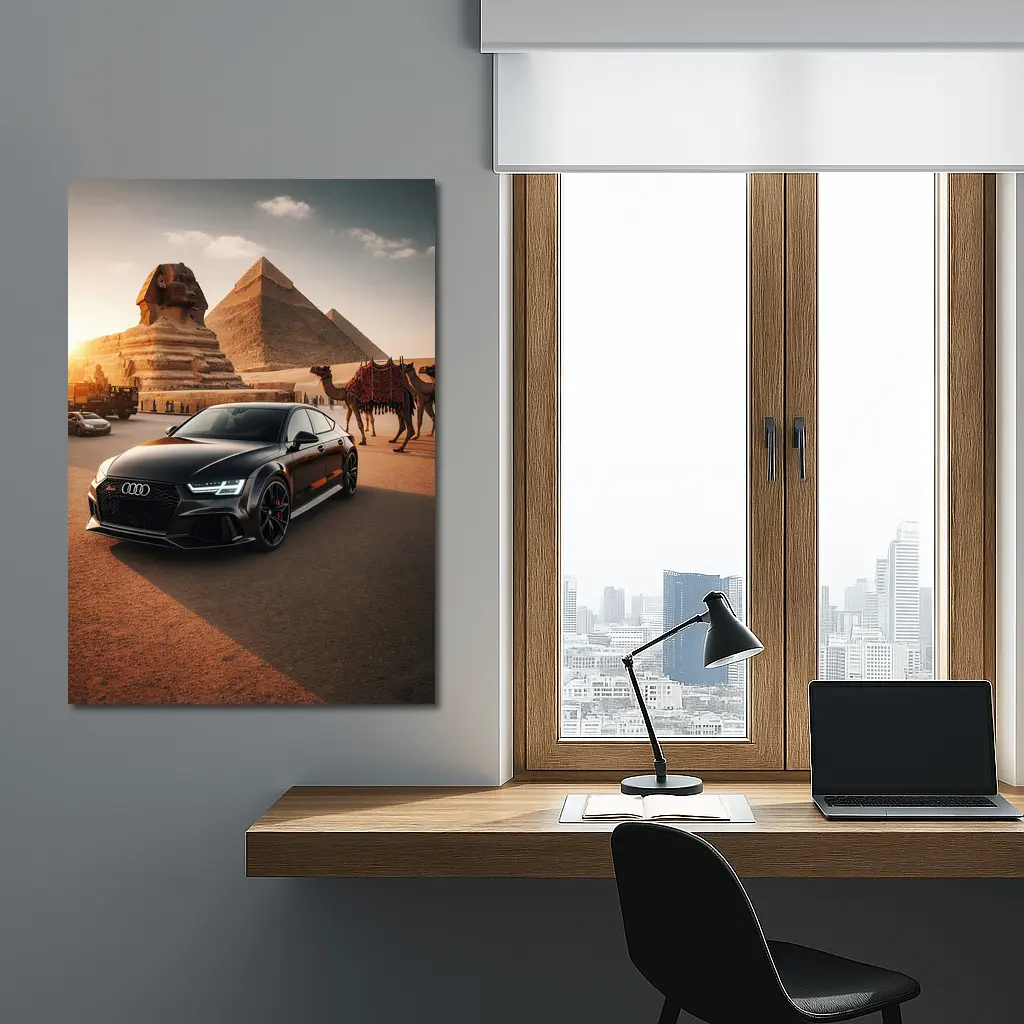 Audi RS7 Black Egypt Pyramids Sphinx – Wall Art
