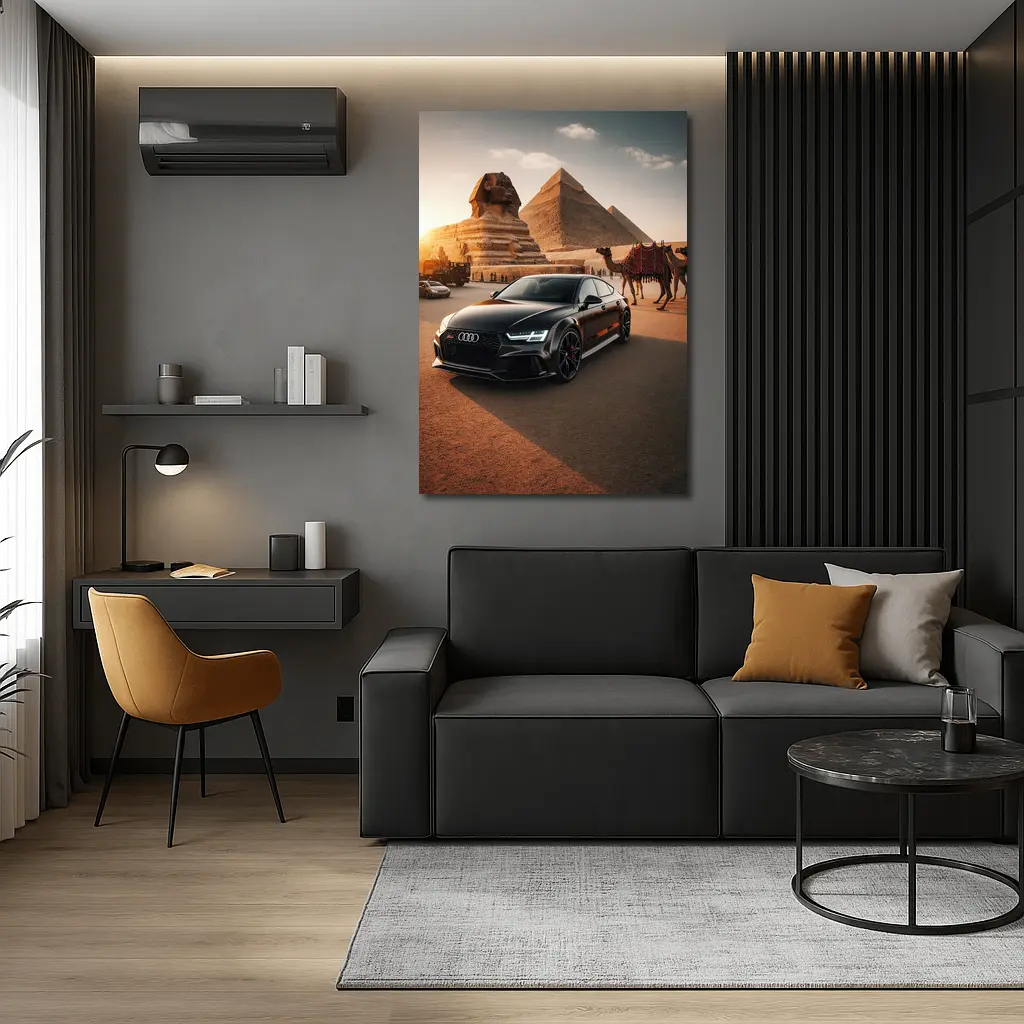 Audi RS7 Black Egypt Pyramids Sphinx – Wall Art