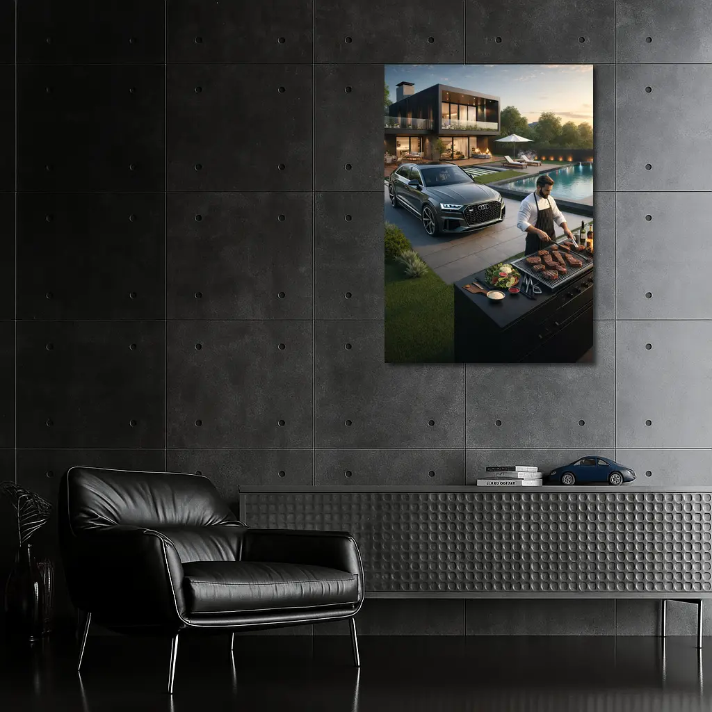 Audi Q8 Luxury Lifestyle Backyard Grilling – Wall Art