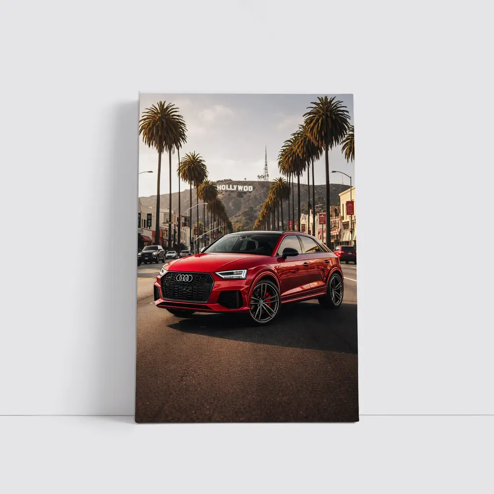 Audi RSQ3 Red Hollywood Los Angeles Street – Wall Art