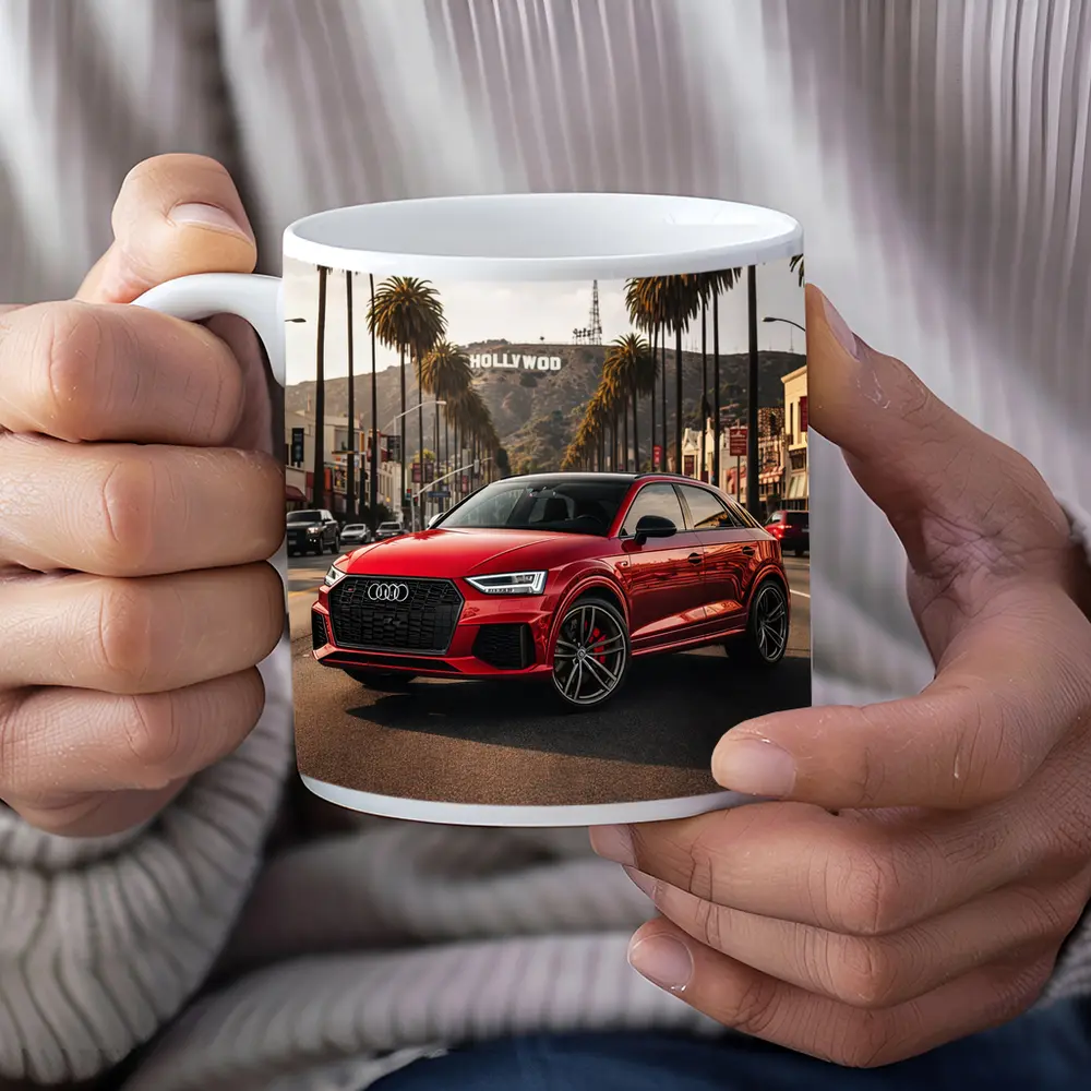 Audi RSQ3 Red Hollywood Los Angeles Street – Mugs