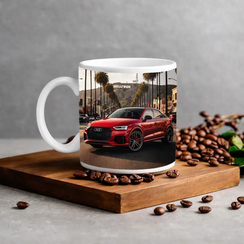 Audi RSQ3 Red Hollywood Los Angeles Street – Mugs