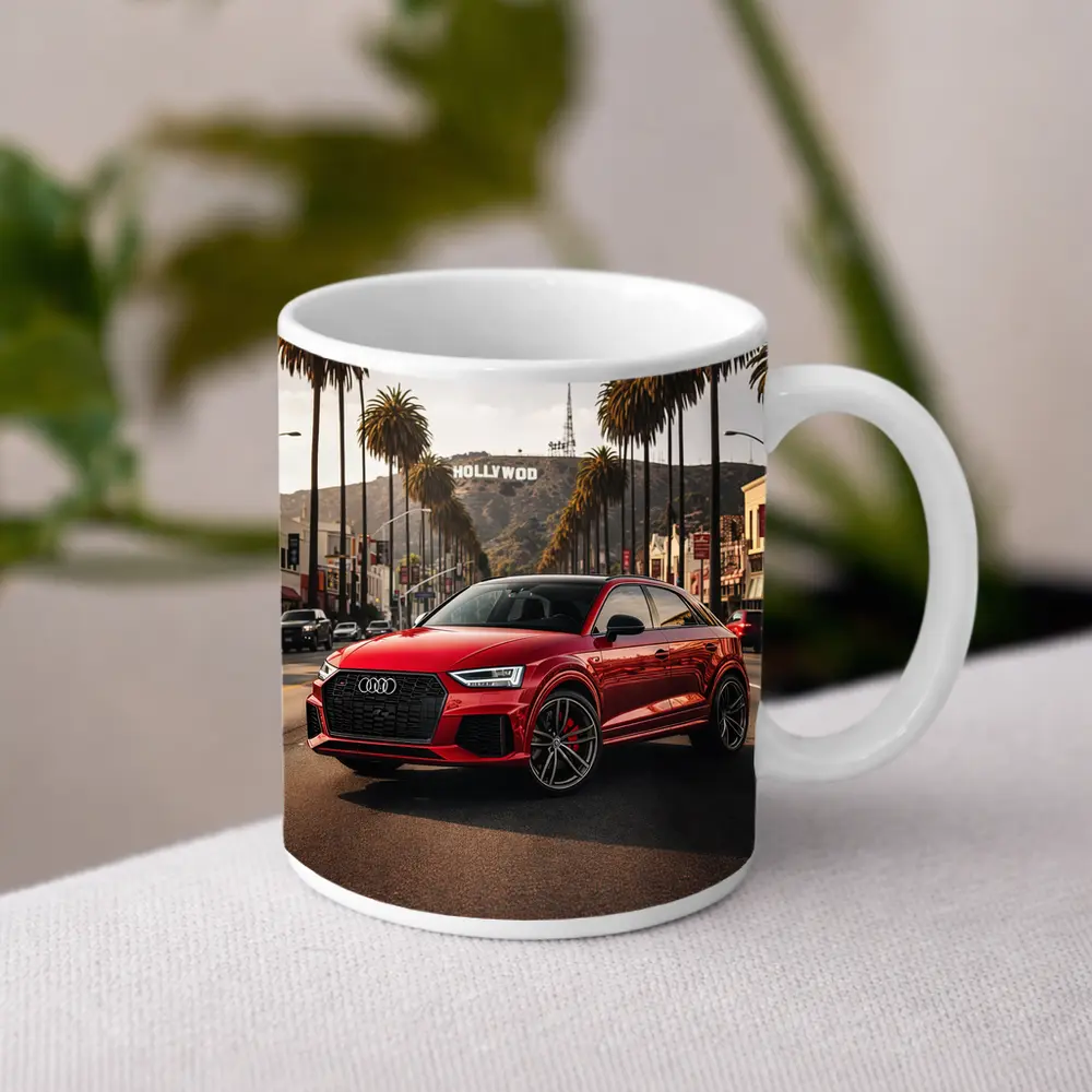 Audi RSQ3 Red Hollywood Los Angeles Street – Mugs