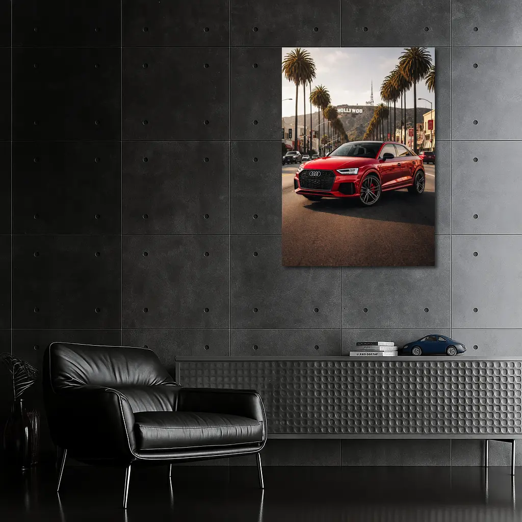 Audi RSQ3 Red Hollywood Los Angeles Street – Wall Art