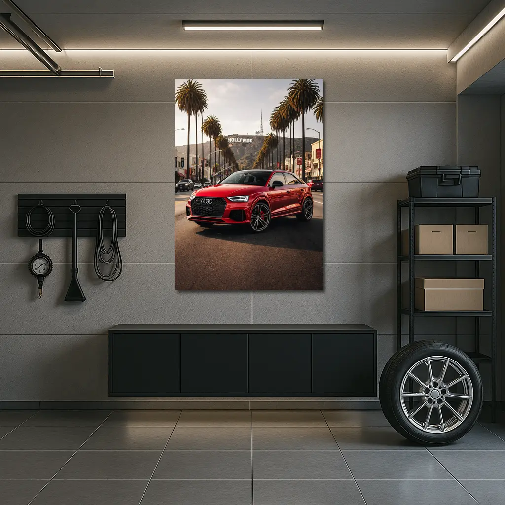 Audi RSQ3 Red Hollywood Los Angeles Street – Wall Art