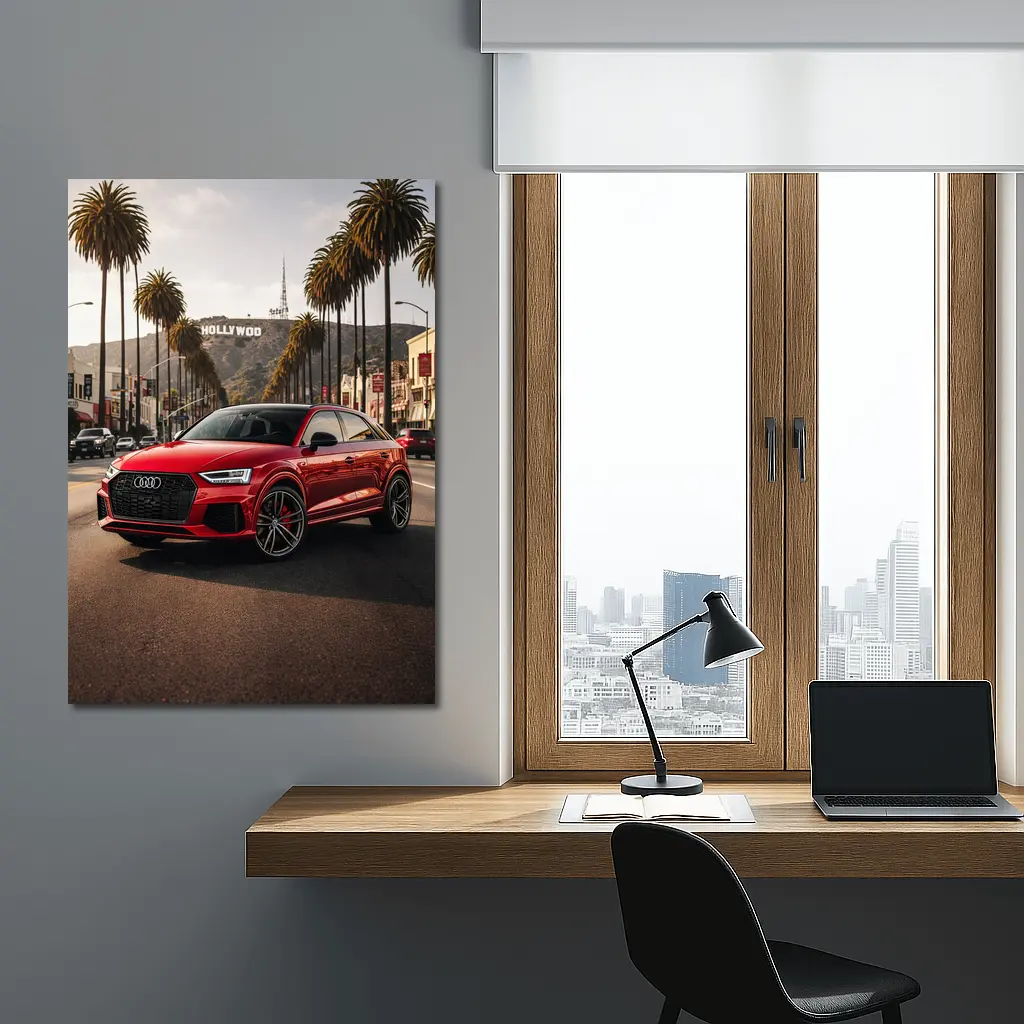 Audi RSQ3 Red Hollywood Los Angeles Street – Wall Art