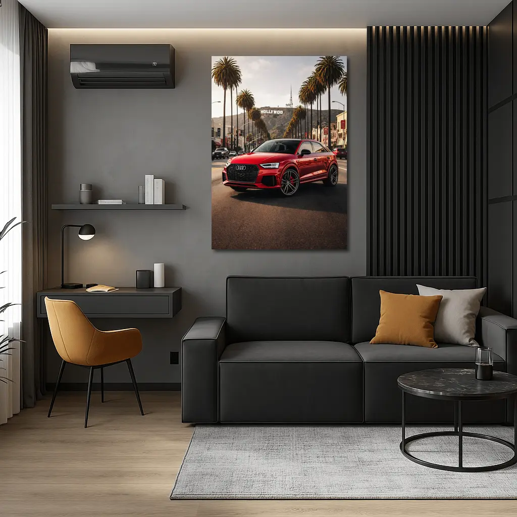 Audi RSQ3 Red Hollywood Los Angeles Street – Wall Art