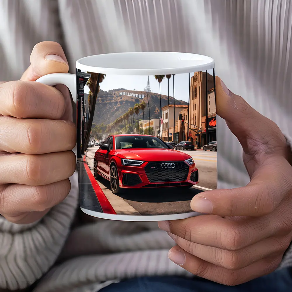 Audi RS Q3 Red Hollywood Los Angeles Street – Mugs