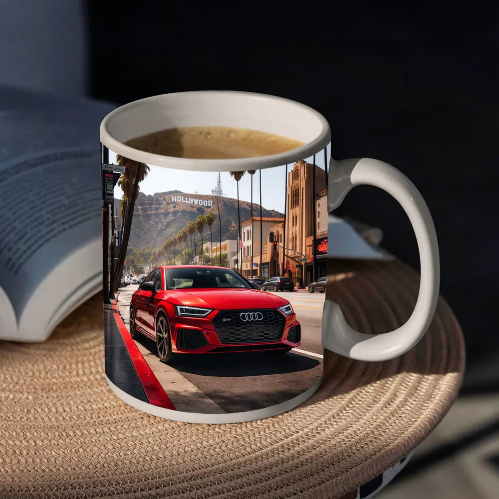 Audi RS Q3 Red Hollywood Los Angeles Street – Mugs