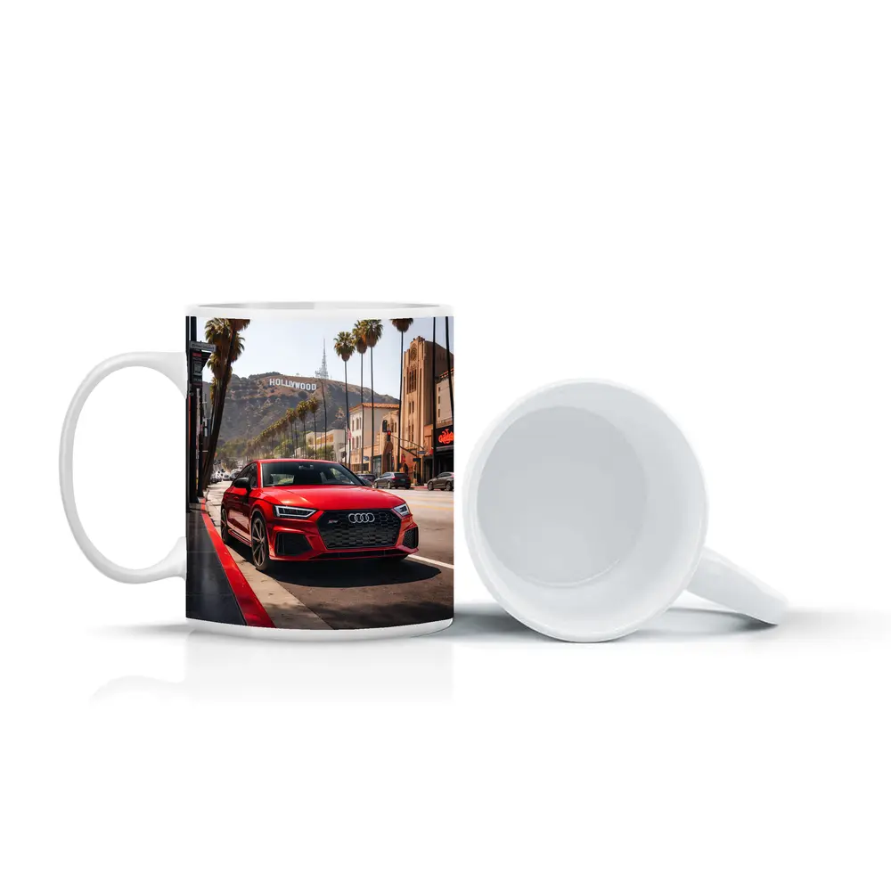 Audi RS Q3 Red Hollywood Los Angeles Street – Mugs