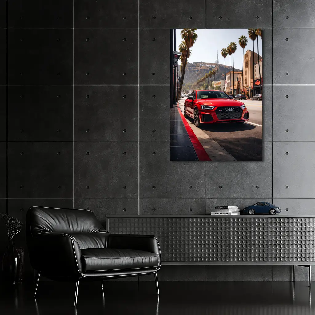 Audi RS Q3 Red Hollywood Los Angeles Street – Wall Art