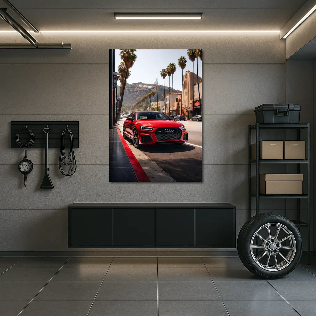 Audi RS Q3 Red Hollywood Los Angeles Street – Wall Art