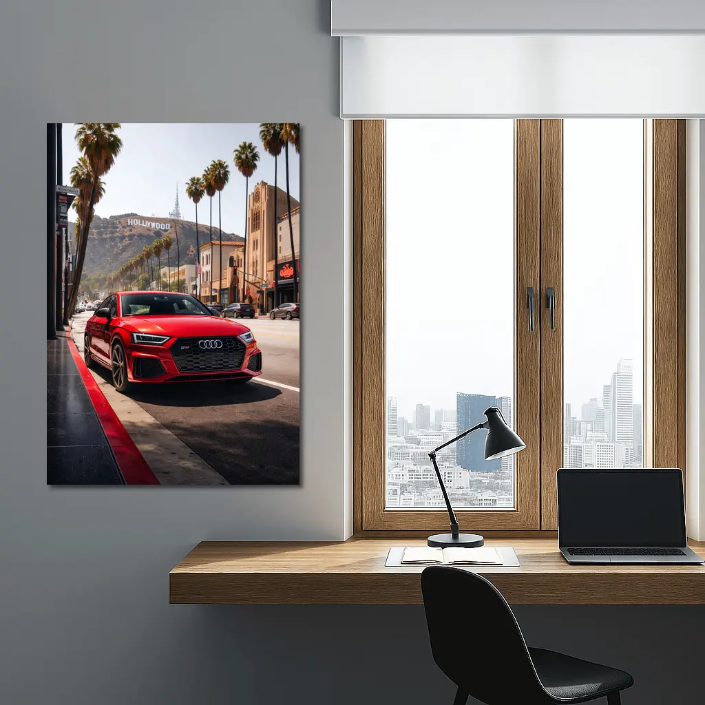 Audi RS Q3 Red Hollywood Los Angeles Street – Wall Art