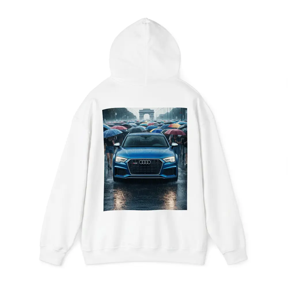 Audi RS Q3 Rainy Paris Street Scene – Hoodies