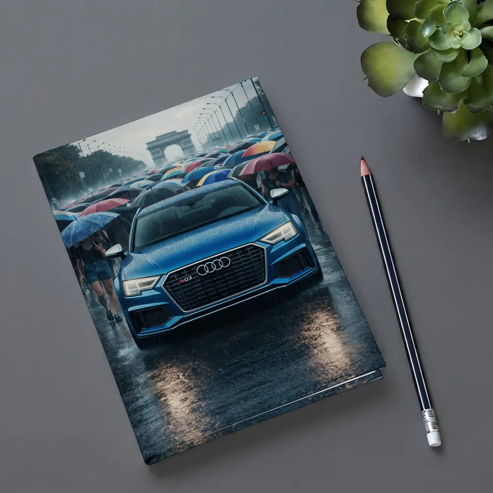 Audi RS Q3 Rainy Paris Street Scene – Notebooks