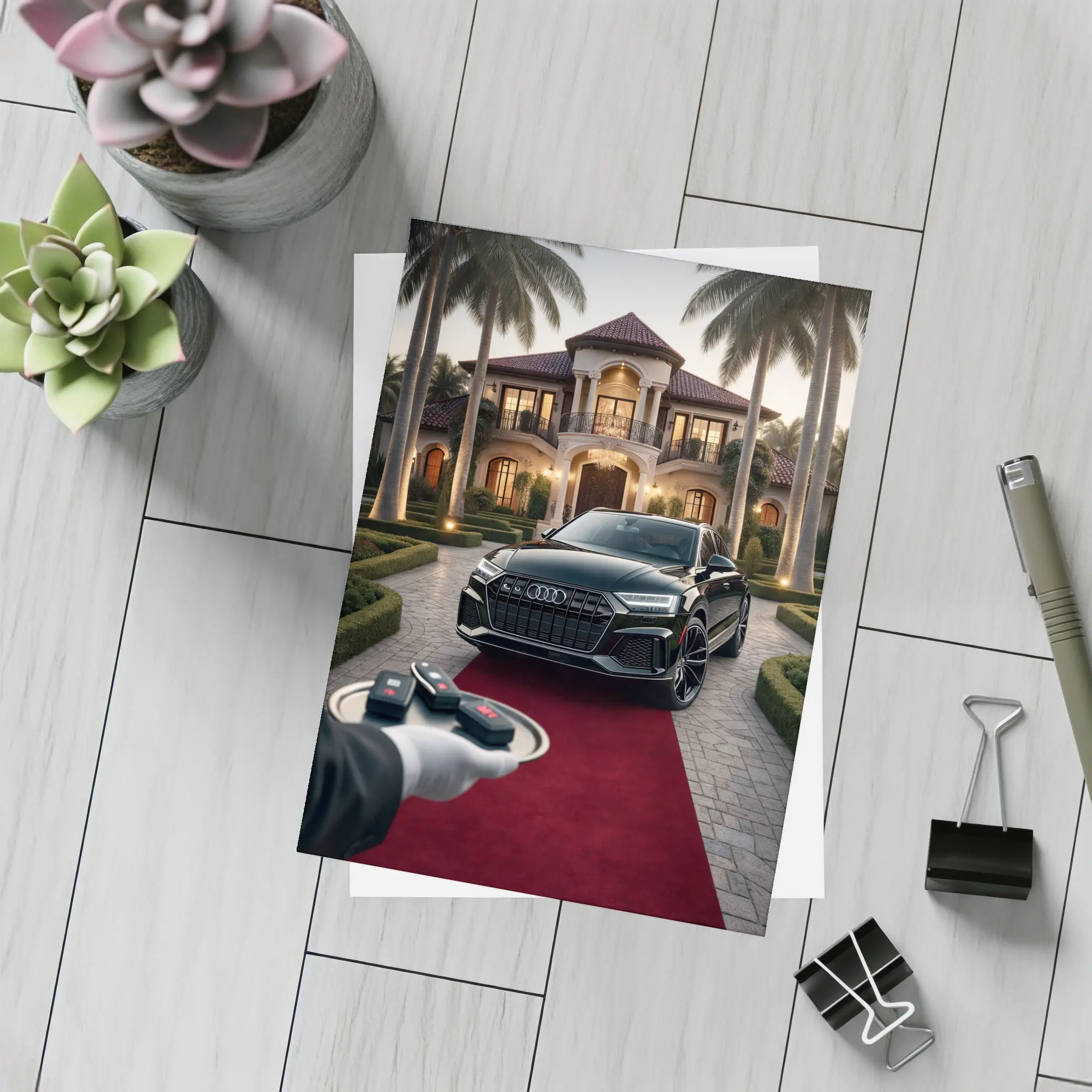 Audi RSQ8 Black Luxury Mansion Valet – Postcards