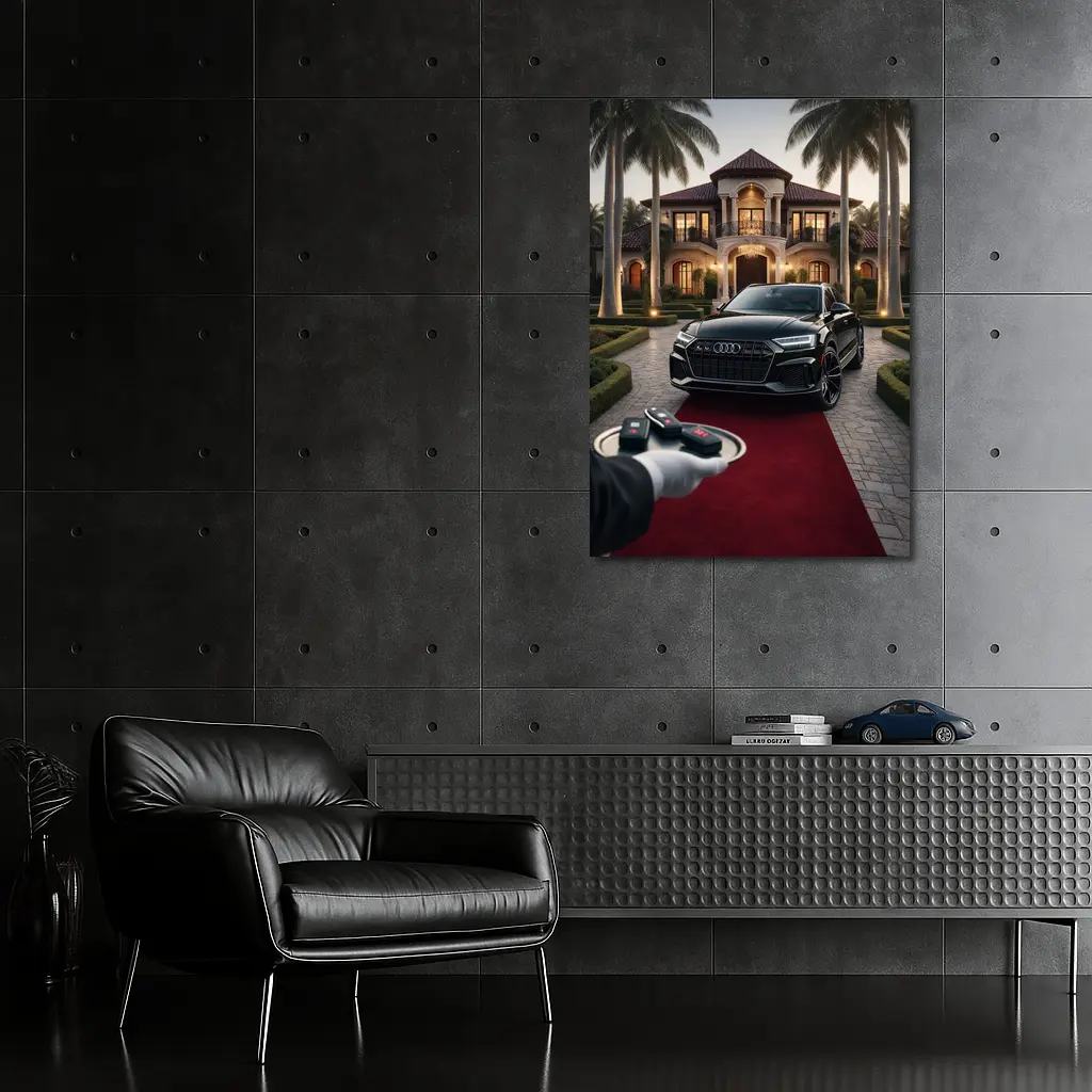 Audi RSQ8 Black Luxury Mansion Valet – Wall Art