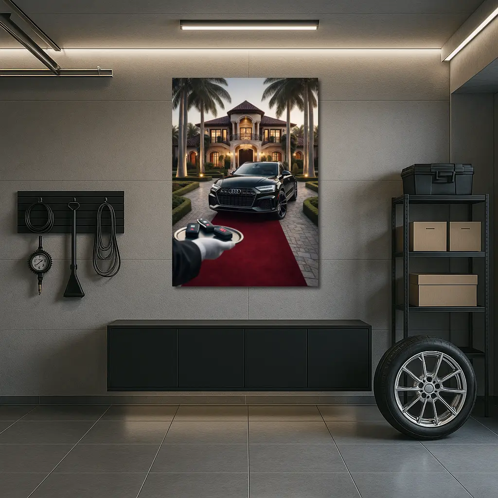 Audi RSQ8 Black Luxury Mansion Valet – Wall Art