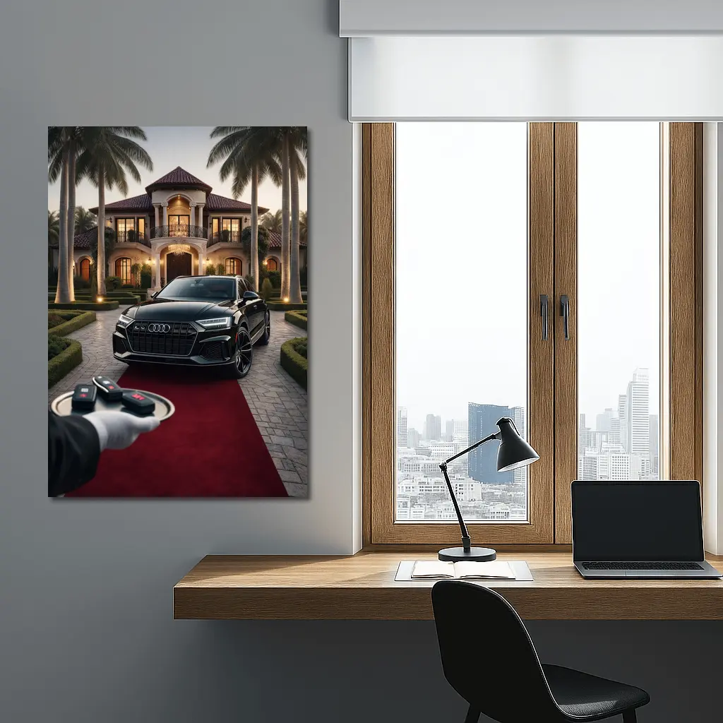 Audi RSQ8 Black Luxury Mansion Valet – Wall Art