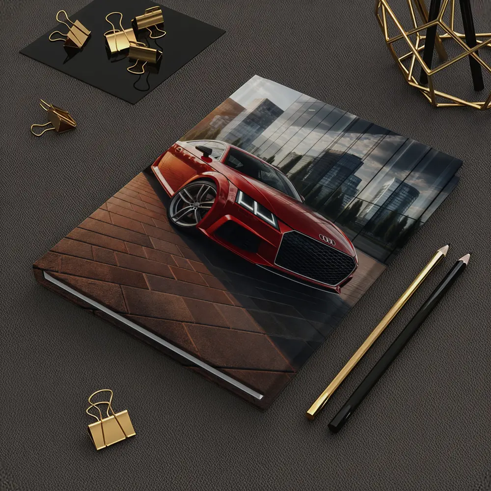 Audi TT Red Coupe City Glass Buildings – Notebooks