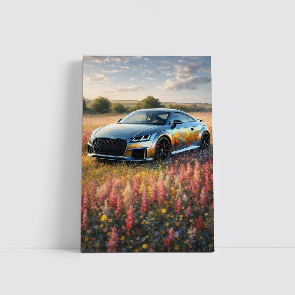 Audi TT Coupe In Wildflower Field – Wall Art